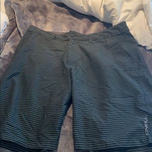 black and gray stripe O’neill shorts